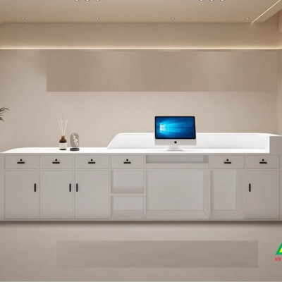 Bàn thu ngân, bàn lễ tân, bàn tính tiền bằng gỗ MDF QTT512- NỘI THẤT LẮP RÁP VIENDONGADV