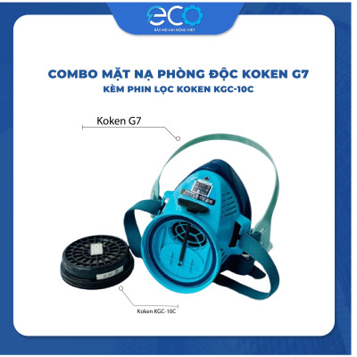 Combo Kính Bảo Hộ DeltaPlus + Mặt Nạ Koken G7 + Quần Áo Bảo Hộ DT117 | Tặng Kèm 1 Đôi Găng Tay Chống Hóa Chất
