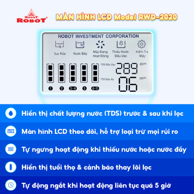 Máy Lọc Nước ROBOT Tích Hợp Công Nghệ Lọc R.O + UF Grand Pro 539WK-UR Chức Năng Nóng Nguội Lạnh