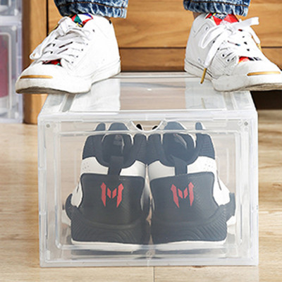 COMBO 2 Hộp Nhựa Cứng Thông Minh Đựng Giày Thể Thao Sneaker Nắp Trong Suốt Có Nam Châm Hít VÀ Cửa Gài - Chịu Lực Tốt