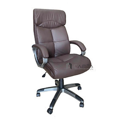 Ghế làm việc lưng cao nệm giả da simili màu đen chân xoay lưng cao nhập khẩu CM4421-P Nội thất Capta