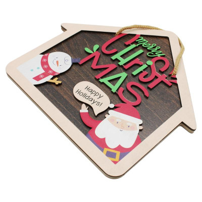 Bảng Gỗ Treo Tường Trang Trí Giáng Sinh - Bách Mộc - Nhà Tuyết