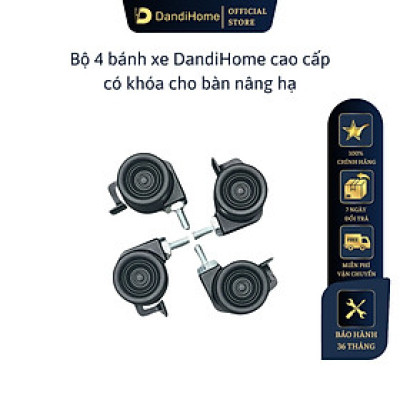 Bánh xe cho bàn ghế văn phòng DandiHome tự phanh nhẹ cao cấp