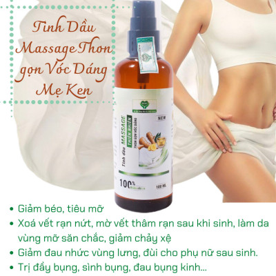 Tinh Dầu Massage Thiên Nhiên Thon Gọn Vóc Dáng MẸ KEN (100ml)