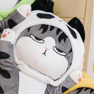 Thú nhồi bông mèo hoàng thượng cosplay form dài - Size từ 65cm đến 110cm- Quà tặng gấu bông mèo nhồi bông dễ thương - Gối ôm mềm mịn cho bé.