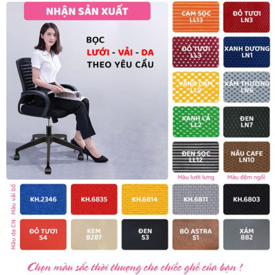 Ghế văn phòng chân xoay lưng bọc lưới SMLIFE Connor