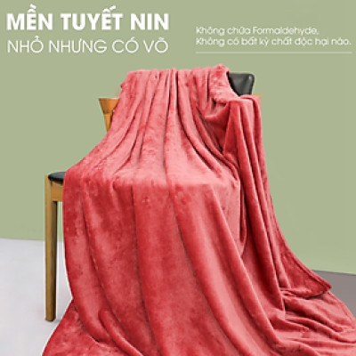 Mền tuyết NIN - màu Ruby Wine 1m3x2m, 1m6x2m 100% Microfiber, chăn hè cao cấp, chăn lông tuyết nhung kiểu dáng Hàn Quốc