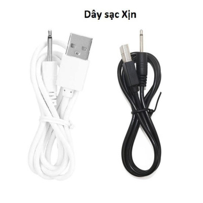 Dây sạc máy massage USB 10 tốc độ, dành cho các loại máy massage mặt mắt body toàn thân đầu nhọn (Hàng Chính Hãng)