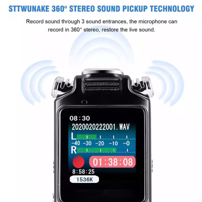 Hàng Chính Hãng - Máy Ghi Âm Kỹ Thuật Số 8822JA Bộ Nhớ 32GB Màn LCD Tốc Độ Ghi Âm 1536Kbps 3 Micro Thu Âm Siêu Nhạy Khoảng Cách Thu 50m Tự Động Ghi Âm Pin Trâu 15 Giờ Hỗ Trợ Đa Định Dạng MP3, WAV, APE, FLAC, WMA, ACC-LC, ACELP Kết Nối Đơn Giản - ROGTZ