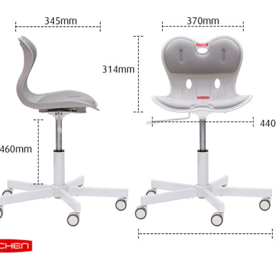 [Ghế Roichen WOW Minh Ngọc] Ghế chỉnh dáng ngồi đúng  có chân xoay Roichen - WOW Hàn Quốc. Màu nâu chân đen