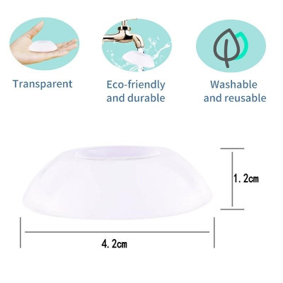 1 Miếng Đệm Trong Suốt Silicone, Chặn Cửa Dán Tường, Chống Va Đập Cánh Cửa, Mềm Mại Và Siêu Dính, An Toàn, Tiện Dụng. TakyHome 1700tron