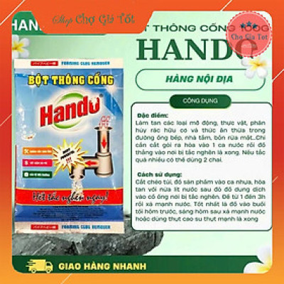 Bột thông cống Lavabo Hando 100gr cực mạnh an toàn đường ống