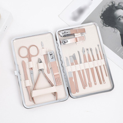 Dụng cụ kềm cắt móng 16 món đa năng inox tiện dụng có túi đựng sang trọng xinh xắn dễ dàng mang theo