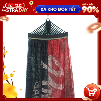 Bộ khung võng BAN MAI:  khung võng sắt sơn tĩnh điện + Lưới dày số 9 in họa tiết sọc cán nhựa 40cm