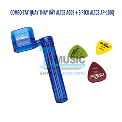 Combo tay quay thay dây+3c pick gảy Alice (3 cỡ khác nhau)