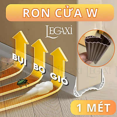 1 Mét ron cửa W loại vừa 4x4.5cm thanh chặn cửa, chắn khe hở chân cửa ngăn côn trùng, bụi, ngắn thoát hơi máy lạnh Legaxi