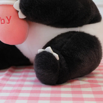 Thú nhồi bông heo cosplay gấu trúc ôm bình sữa - Size từ 25cm đến 85cm - Quà tặng gấu bông heo ôm bình sữa êm mịn cho bé.