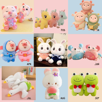 Thú nhồi bông mini giá rẻ dễ thương dùng trang trí - Size 20cm - Quà tặng gấu bông mini đáng yêu êm mịn.