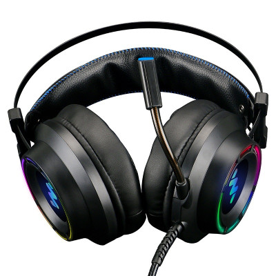 Tai nghe gaming Wangming WM9800 7.1 USB LED (Đen) - Hàng nhập khẩu