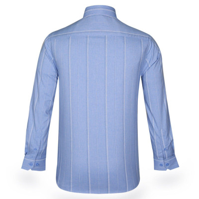 Áo sơ mi nam KHATOCO dài tay kẻ sọc A1MD538T1-CNSC189-2411-D