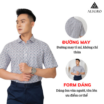 Áo sơ mi cộc tay nam Aligro ALGS-C90