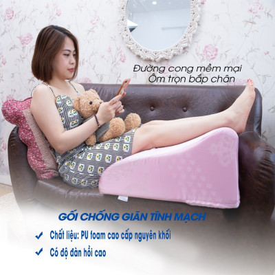 VỎ GỐI KÊ CHÂN CHỐNG GIÃN TĨNH MẠCH YOROKOBI 25CM- MÀU HỒNG