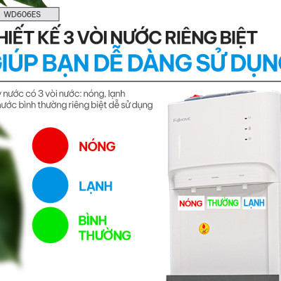 Cây nước nóng lạnh bình âm Fujihome , máy nước uống nóng lạnh bình hút tự ngắt tiết kiệm điện- Hàng chính hãng