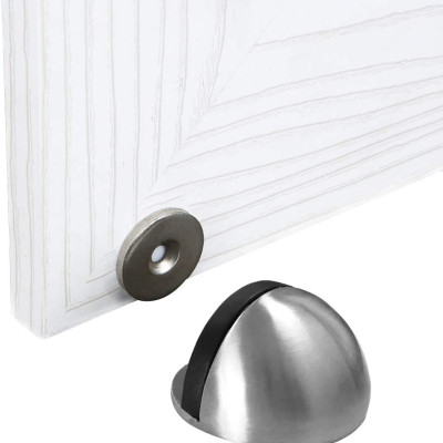 Chặn Cửa Bán Nguyệt, Chặn Cửa Nam Châm, Chặn Cửa Inox, Chống Va Đập Cửa Với Tường, Sử Dụng Miếng 3M Dán Sàn, Không Bắt Vít. TakyHome 1200