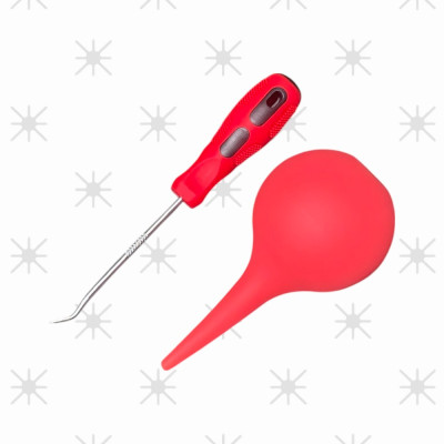 Combo quả bóng thổi khí + Móc đẩy chốt hộp mực máy in/ Bộ dụng cụ sửa máy in ( Hàng nhập khẩu )