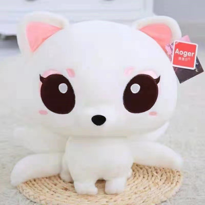 Gấu Bông Hồ Ly Tinh, Hồ Ly 9 Đuôi Tuyệt Đẹp Hot (10cm--->30cm) Cáo Trắng 9 Đuôi Cửu Vỹ Hồ Trong Tam Sinh Tam Thê, Hàng Cao Cấp