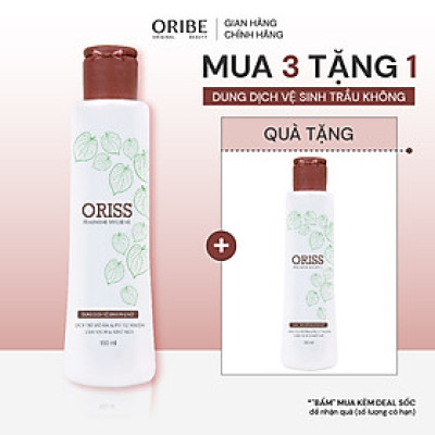 Combo 3 Dung Dịch Vệ Sinh Phụ Nữ Oriss Trầu Không Dịu Nhẹ Hỗ Trợ Khử Mùi, Không Gây Khô Rát 150ml
