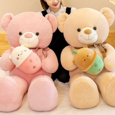 Thú nhồi bông Teddy ôm bình sữa đáng yêu - Size từ 60cm đến 1m2 - Quà tặng gấu bông Teddy lông mịn nhiêu màu khổng lồ.