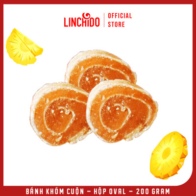 Bánh Khóm Cuộn - Đặc Sản Đồng Tháp - Hộp Oval - 200 Gram