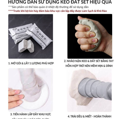 Keo Đất Sét Xi Măng Trắng 160g Chống Thấm Bịt Lỗ Điều Hoà Cách Nhiệt Vá Trám Nứt Tường Nhà Hiệu Quả