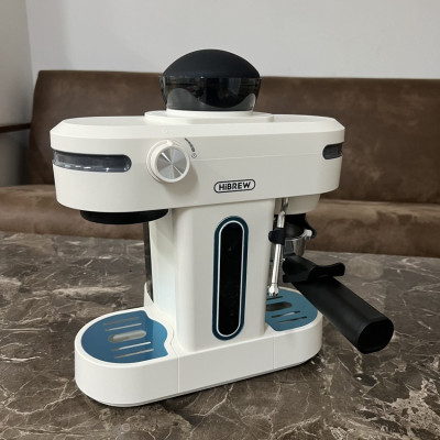 Máy pha cà phê bán tự động 3 trong 1 tích hợp xay cà phê 15 chế độ thương hiệu Mỹ cao cấp HiBREW H14 - Hàng Nhập Khẩu