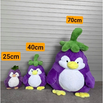 Thú nhồi bông chim cánh cụt cà tím đáng yêu - Size 25cm đến 70cm - Quà tặng gấu bông êm mịn cho bé.
