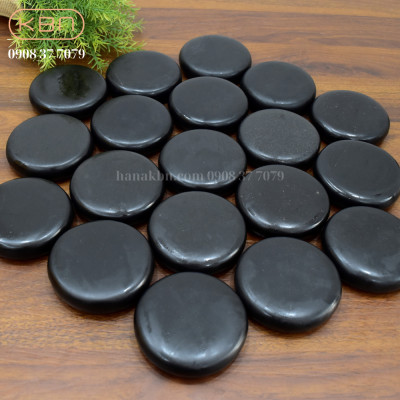 10 Viên Đá Nóng Tròn, Oval Giữ Nóng Lâu - 8x8, 6x8cm - Đá Nóng Núi Lửa Bazan Massage Spa