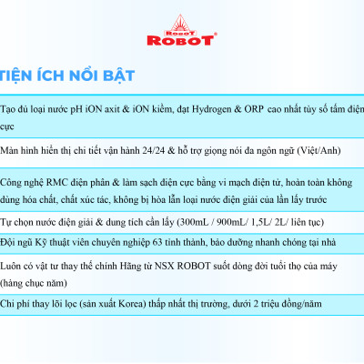 Máy Lọc Nước Điện Giải Ion Kiềm Thông Minh Robot IonPrince 1312 Để Bàn Treo Tường Tạo 12 Loại Nước Điện Giải - Hàng Chính Hãng
