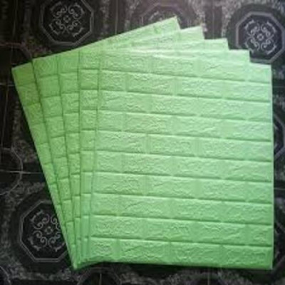 Bộ 5 Tấm Xốp Dán Tường 3D Giả Gạch Xanh Cốm 70cmx77cm