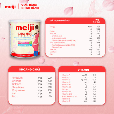 Combo 1 Hộp Thực phẩm Bổ Sung Meiji Mama Milk Và 1 Hộp Sản Phẩm Dinh Dưỡng Công Thức Meiji Growing Up Formula Ezcube