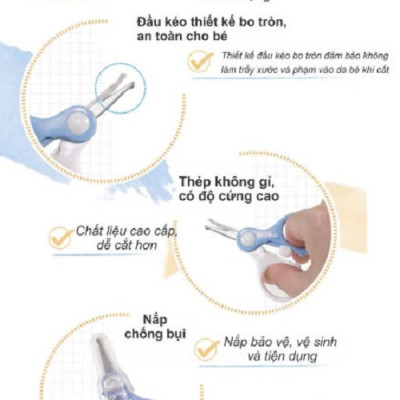 KÉO CẮT MÓNG TAY AN TOÀN CHO BÉ TỪ 6M+ KUKU - KU3035