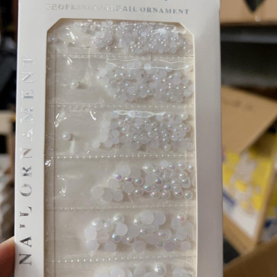 Set Trang Trí Móng Trai Nửa Nhiều Size, An Toàn Không Hóa Chất, Nhiều Kiểu Làm Nail Sáng Tạo Tự Nhiên, Túi Đựng Tiện Lợi