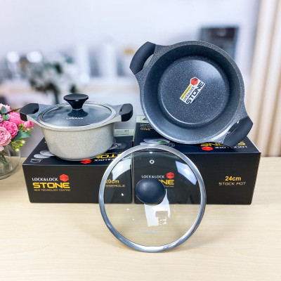 Nồi Lock&Lock Stone 2 Tay Cầm LCA6202D-IH (20cm)