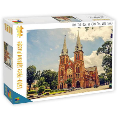 Bộ Tranh Ghép Hình Minh Châu - 60 x 80 cm (1500 Mảnh Ghép) - Nhà Thờ Đức Bà