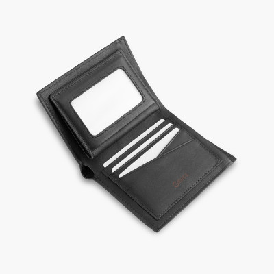 Bóp Nam Chính Hãng Ví Da Nam GENCE C09 Chất Liệu Da Bò Cao Cấp Màu Đen Dáng Dọc