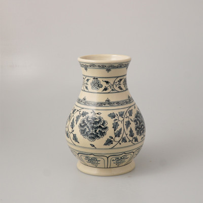 Bình hoa sen cổ gốm Chu Đậu (S1) - Kích thước F19.5 x H27 cm