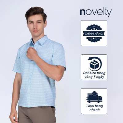 Áo sơ mi nam ngắn tay Novelty Casual Hoa văn SMI25001
