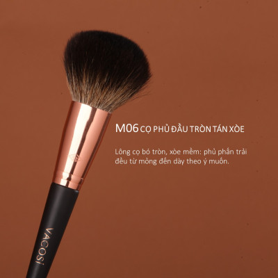 Cọ Phủ Đầu Tròn Tán Xòe VACOSI - M06 LARGE ROUND POWDER