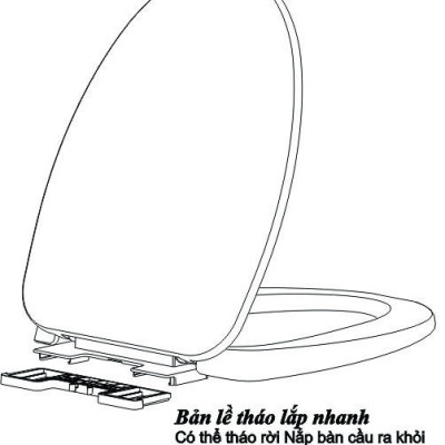 Nắp nhựa dùng cho bồn cầu American Standard đóng êm SCVN 49100S-WT -hàng chính hãng American Standard