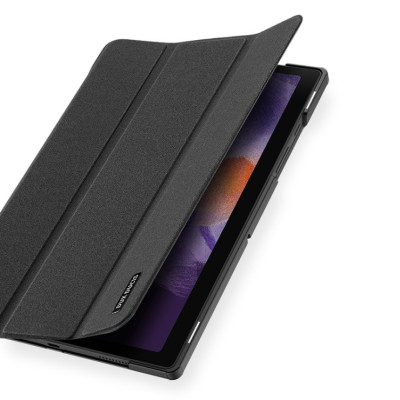 Bao da dành cho SamSung Galaxy Tab S9 Fe Plus chính hãng Dux Ducis Domo chống sốc, có khay đựng bút - hàng chính hãng